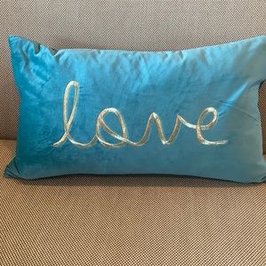 Velvet “love” pillow